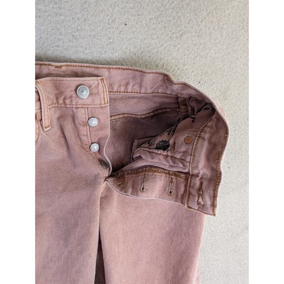 Levis 501 90's Premium Jeans Womens 25x32 Pink Button Fly 5 Pocket READ - Picture 11 of 16